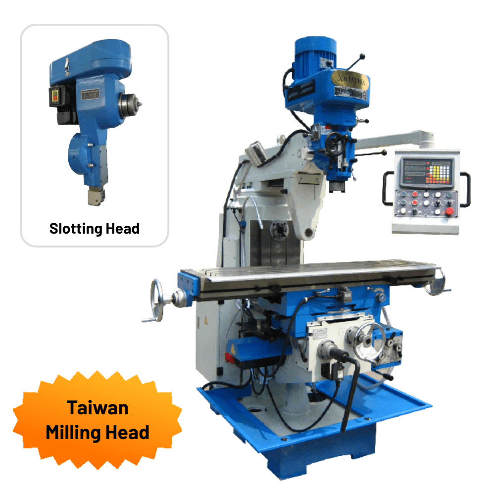 Mesin Frais Turret Vertikal & Horizontal X-6332WA (Vertical and Horizontal Turret Milling Machine) - Image 2